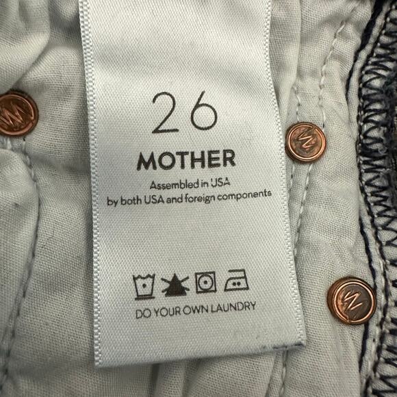 Mother Looker Ankle Fray Denim Jean Partner in Crime | Medium/Dark Wash | SZ 26 - Picture 10 of 12